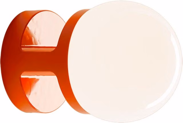 Applique Ferroluce Habea in Ceramica e Vetro Arancio e Bianco con Portalampada E14
