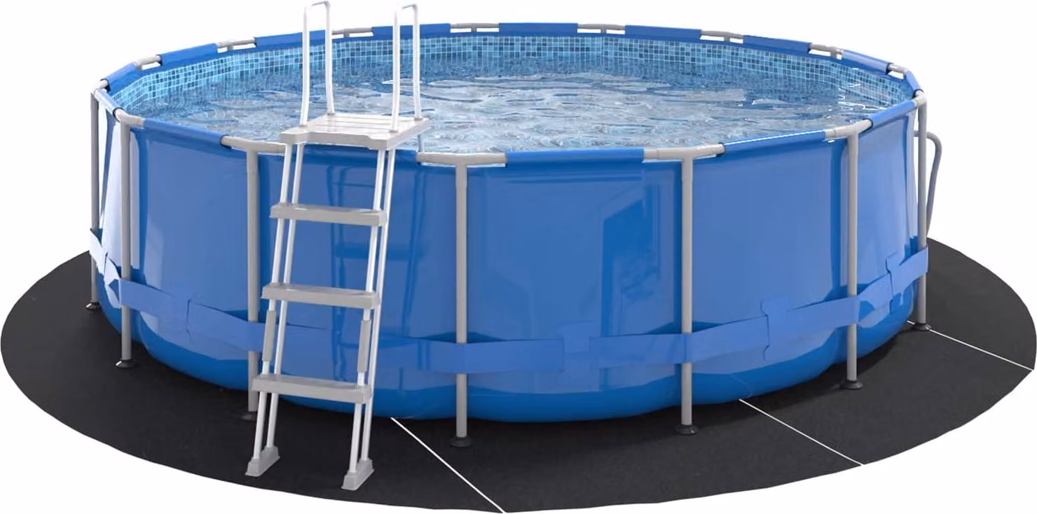 Liner per piscine nero Ø 428 cm in tessuto non tessuto