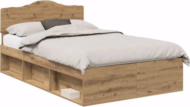 Letto matrimoniale | Letto per adulti | Struttura del letto Rovere Artigianale 120 x 200 cm