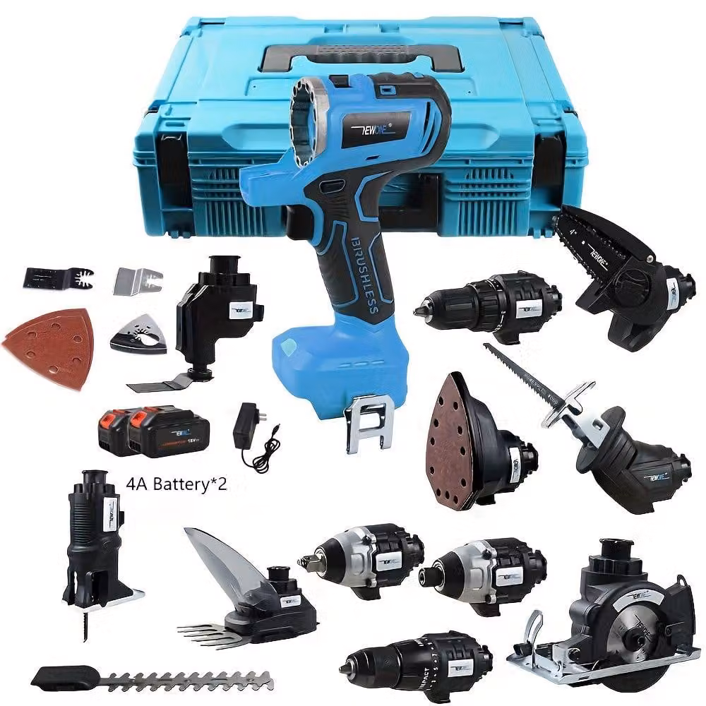 Set di trapani avvitatori – 18V, 12 funzioni, multifunzione, con accessori