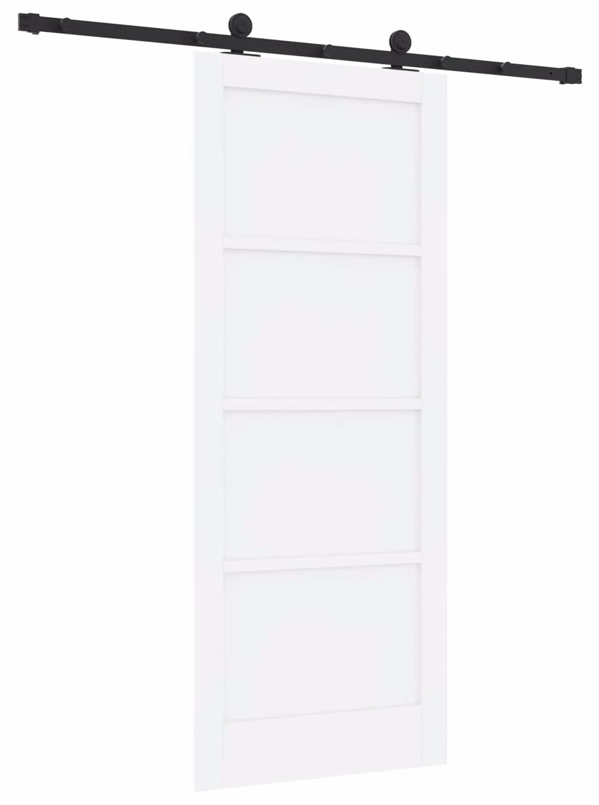 Porta scorrevole Bianco e Nero 83 x 202 cm
