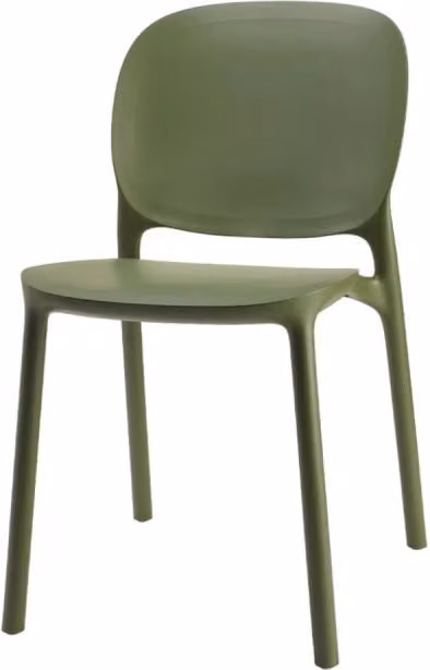 SET 6 SEDIE HUG TECNOPOLIMERO DA POST CONSUMO INDUSTRIALE SCAB DESIGN - Verde oliva 56