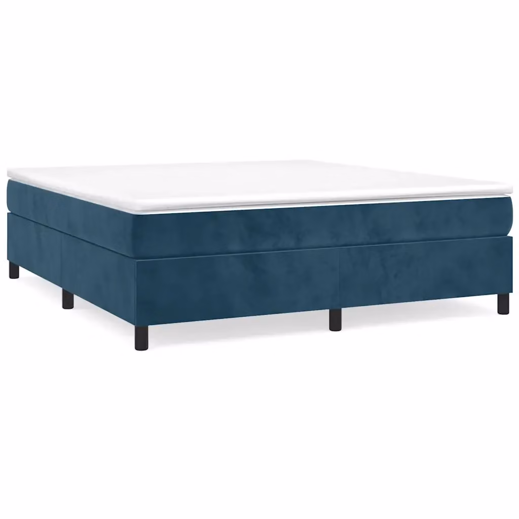 Struttura Letto Imbottita in Velluto Blu MERCATOXL L/P: 200 x 200 cm – 2