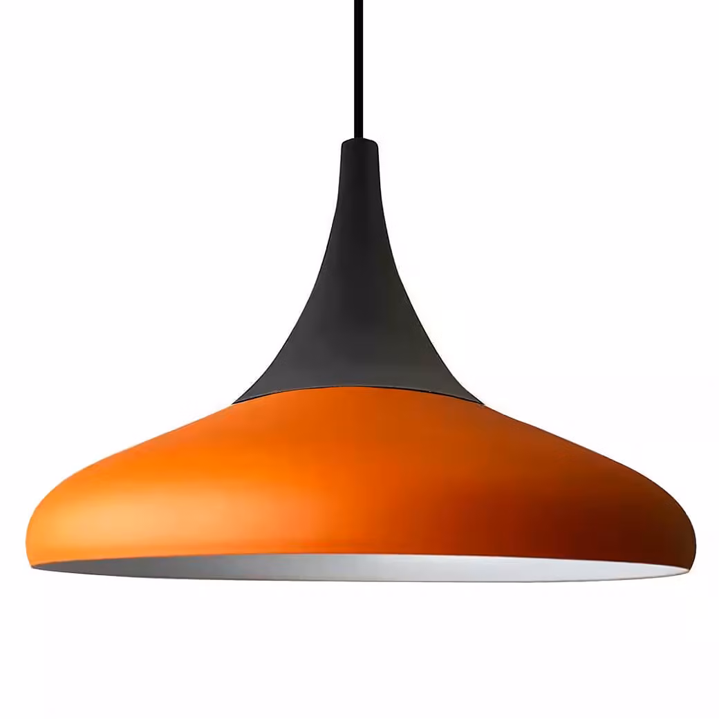 Lampada a sospensione Paladin Metal Ø35cm, Arancione Lampada a sospensione moderna