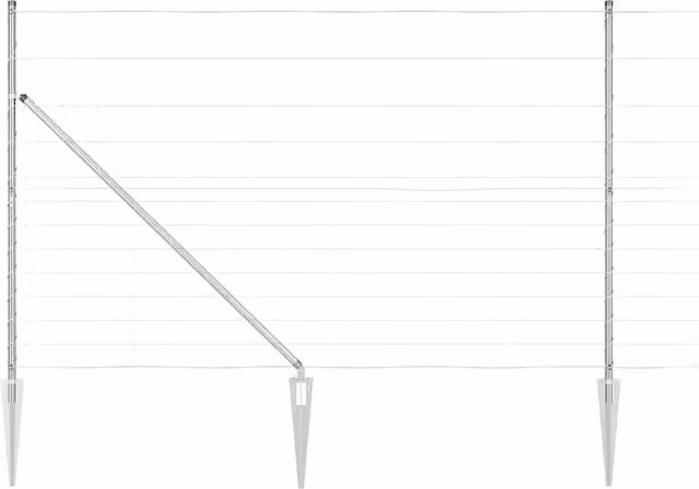 Pannello per recinzione rettangolare in acciaio zincato color argento DESIGN IN, L: 150 cm, H: 150 cm, P: 53 cm
