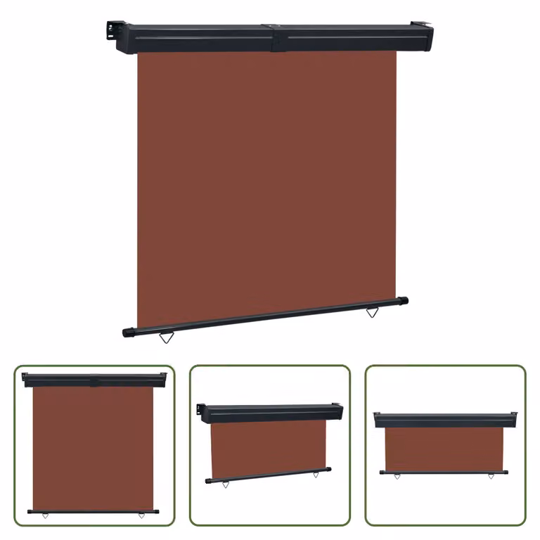 The Living Store Tenda da sole laterale per balcone 175x250 cm Marrone