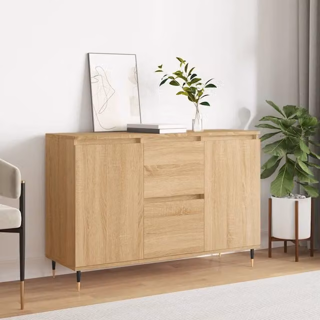 Credenza Buffet Armadio da Cucina Design Mania in Legno Rovere Color Marrone L: 101,5 cm, P: 35 cm, H: 70 cm – 1