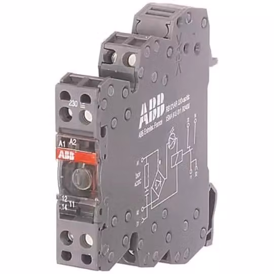 RBR122G-24VUC Relè di interfaccia R600 a 2 vie, A1-A2=24 V CA/CC, 250 V/1 mA-8 A con contatti dorati