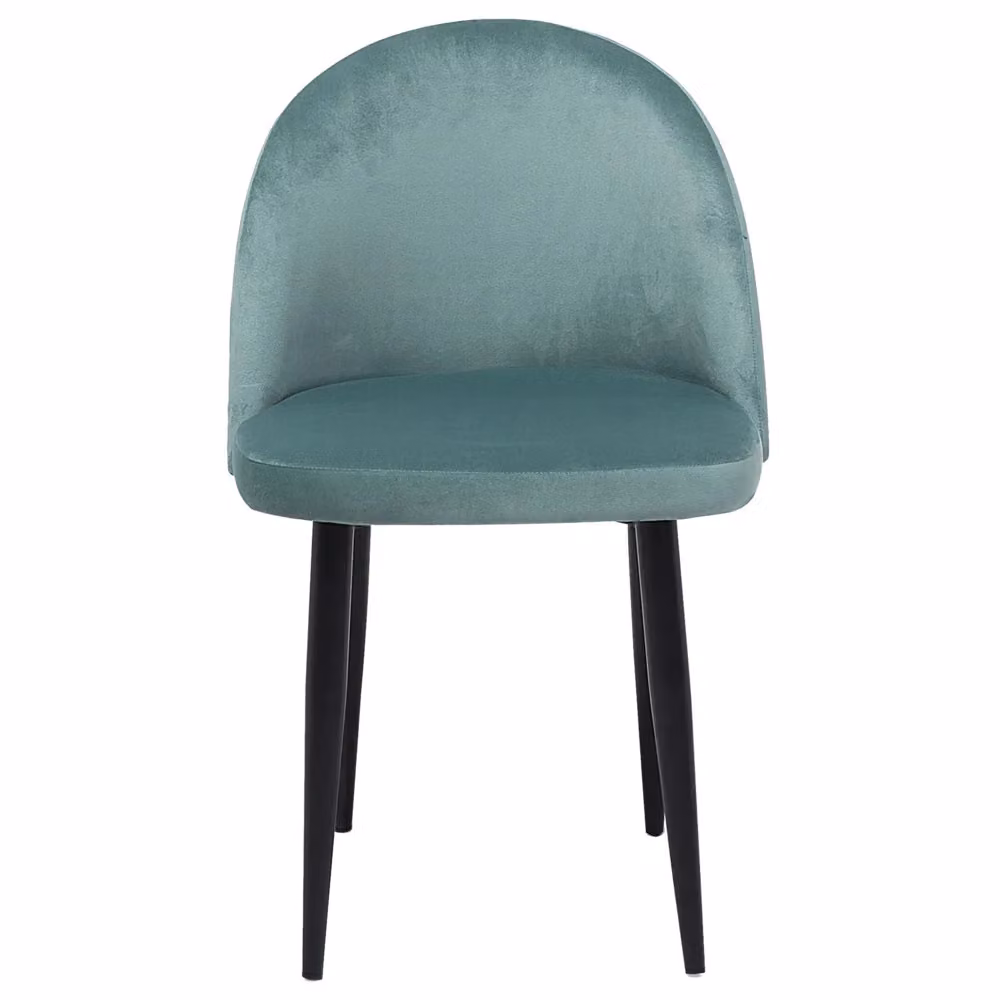 Set di 2 sedie da pranzo BELIANI in velluto verde con gambe in legno e metallo nero, design moderno retrò – 2