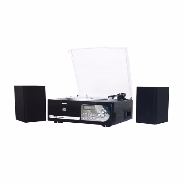 Giradischi Majestic TT 38R Nero con USB e CD Player – 2