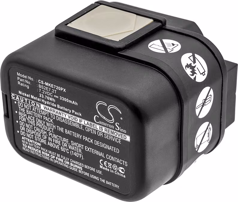 TECHTEK Batteria compatibile con [Atlas Copco] PES7.2T, per [Milwaukee] PES7.2T sostituisce BS2E7.2T