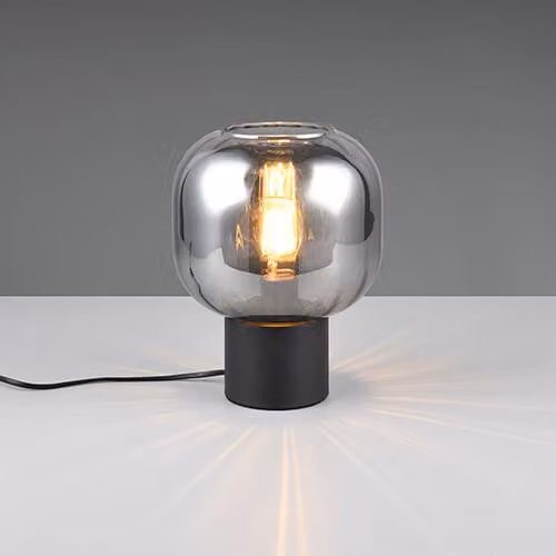 Lampada da tavolo DIVA nera-cromata 1xE27x40W vetro, dimensioni: 26x20x20 cm, IP20 Trio