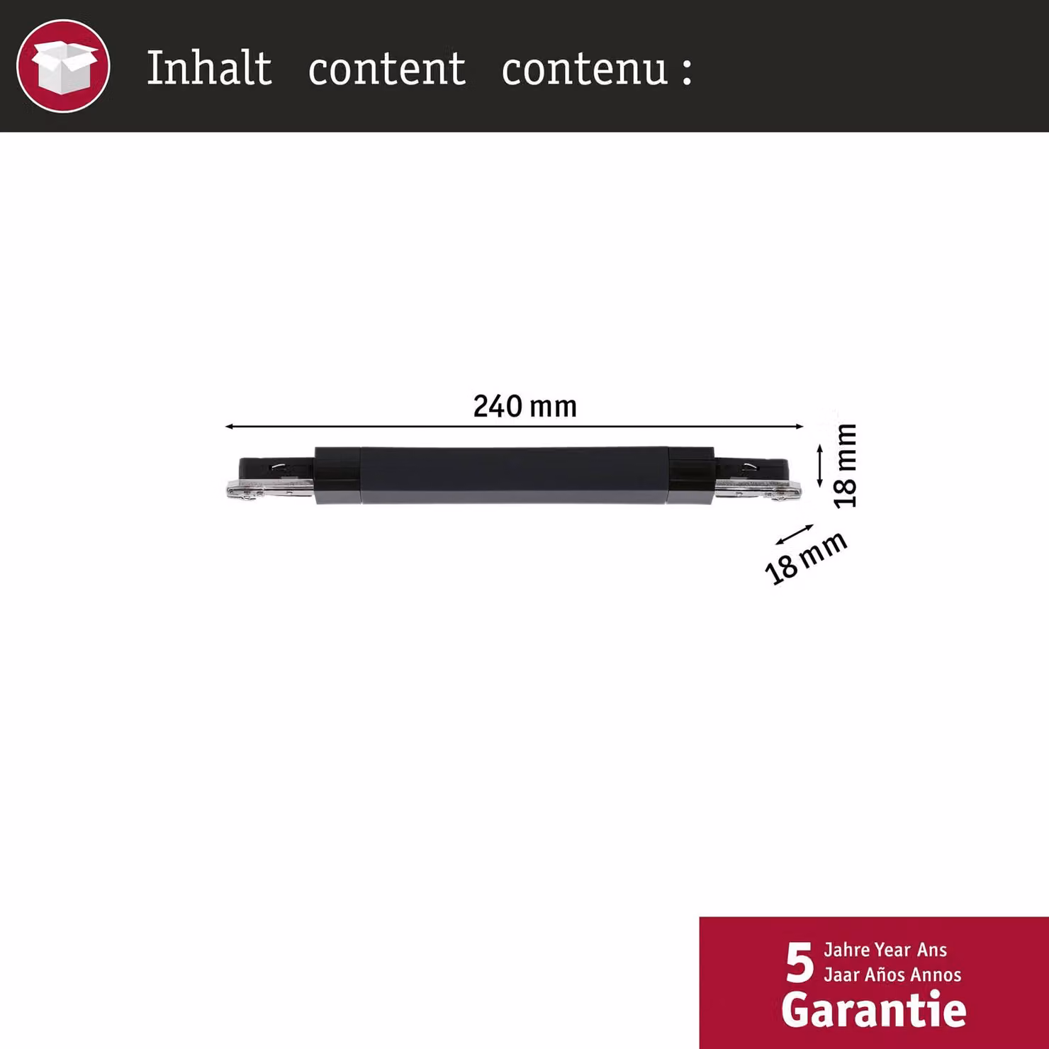 Paulmann URail Adattatore per binario Zigbee Dimmer/Interruttore cromato opaco Schienenadapter, Cromo / Argento, Plastica