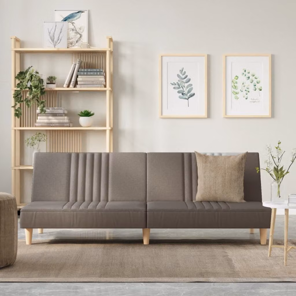 Maison Exclusive - Divano letto color tortora, rivestito in tessuto