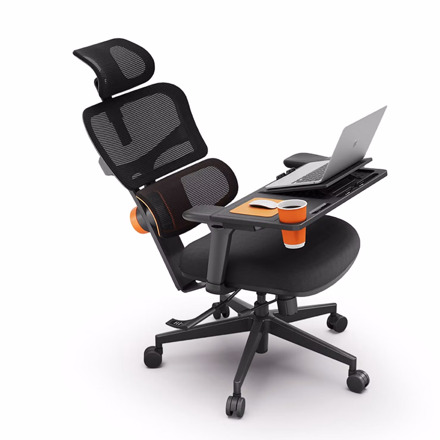 NEWTRAL NT001 Sedia ergonomica per ufficio - sedia da scrivania con schienale alto + scrivania da lavoro staccabile