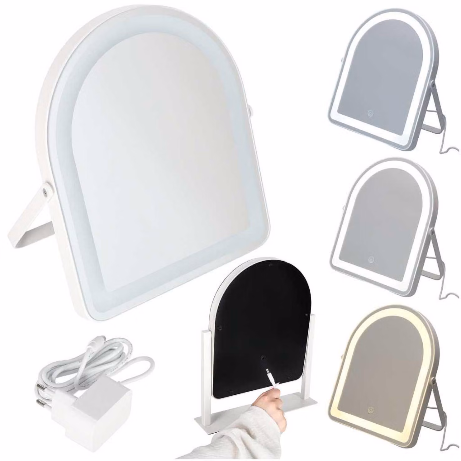 Specchio da trucco LED illuminato per cosmetici