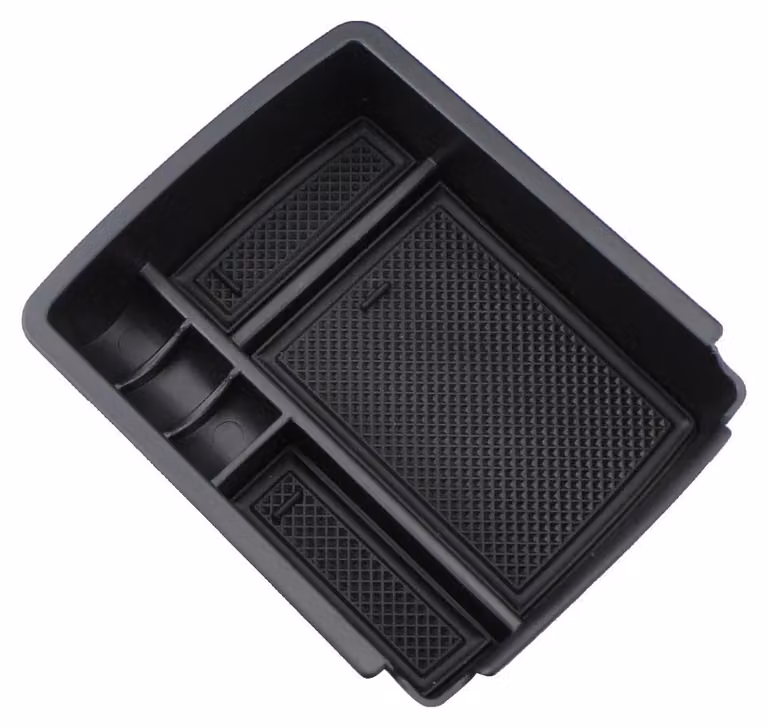 Vano portaoggetti per bracciolo, plastica ABS, misura standard, compatibile con Golf 7 MK7, nero