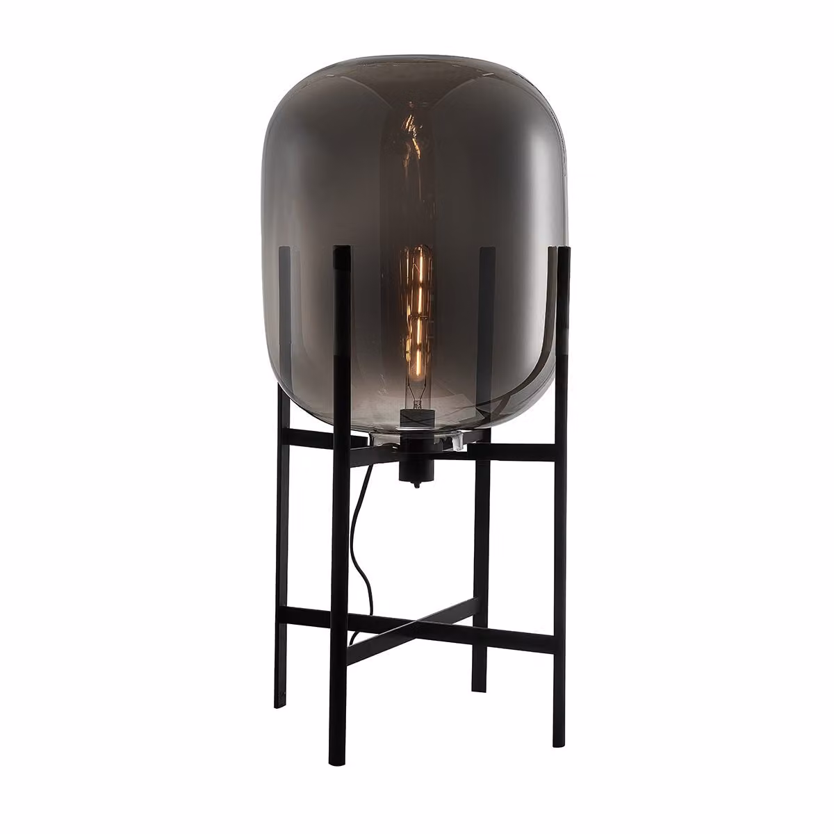 Italux Maversa lampada da terra a soppalco nera FL-82321-1A-M