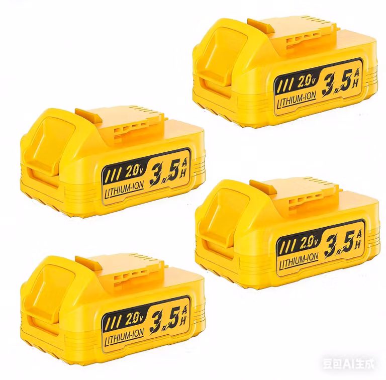 Batteria di ricambio per utensili elettrici 20V MAX - DCBP034 - 3500 mAh agli ioni di litio - Compatibile con DCB206/205/204 - Confezione da 4 - Senza caricabatterie