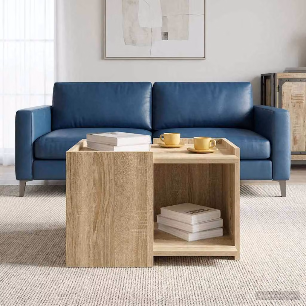 vidaXL Tavolino da salotto moderno in rovere color marrone L: 50,5 cm, P: 50 cm, H: 33 cm