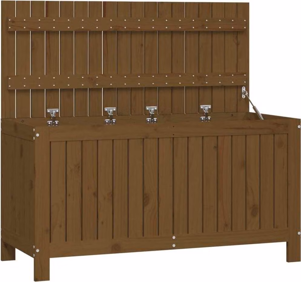 Contenitore da Giardino Ambra 115x49x60 cm Legno Massello Pino