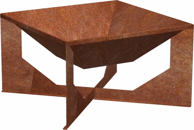 CORGARDEN Vento Caminetto da giardino 50 x 50 x 30 cm, corten CORGARDEN 1014