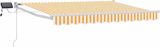 Tenda da Sole | Tenda retrattile manuale con LED Giallo e Bianco 3,5 x 2 m