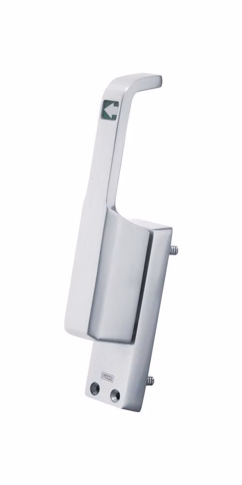 Maniglia Fuhr per porta 980 DIN sinistra anodizzata argento LM.23mm asta tonda 10mm