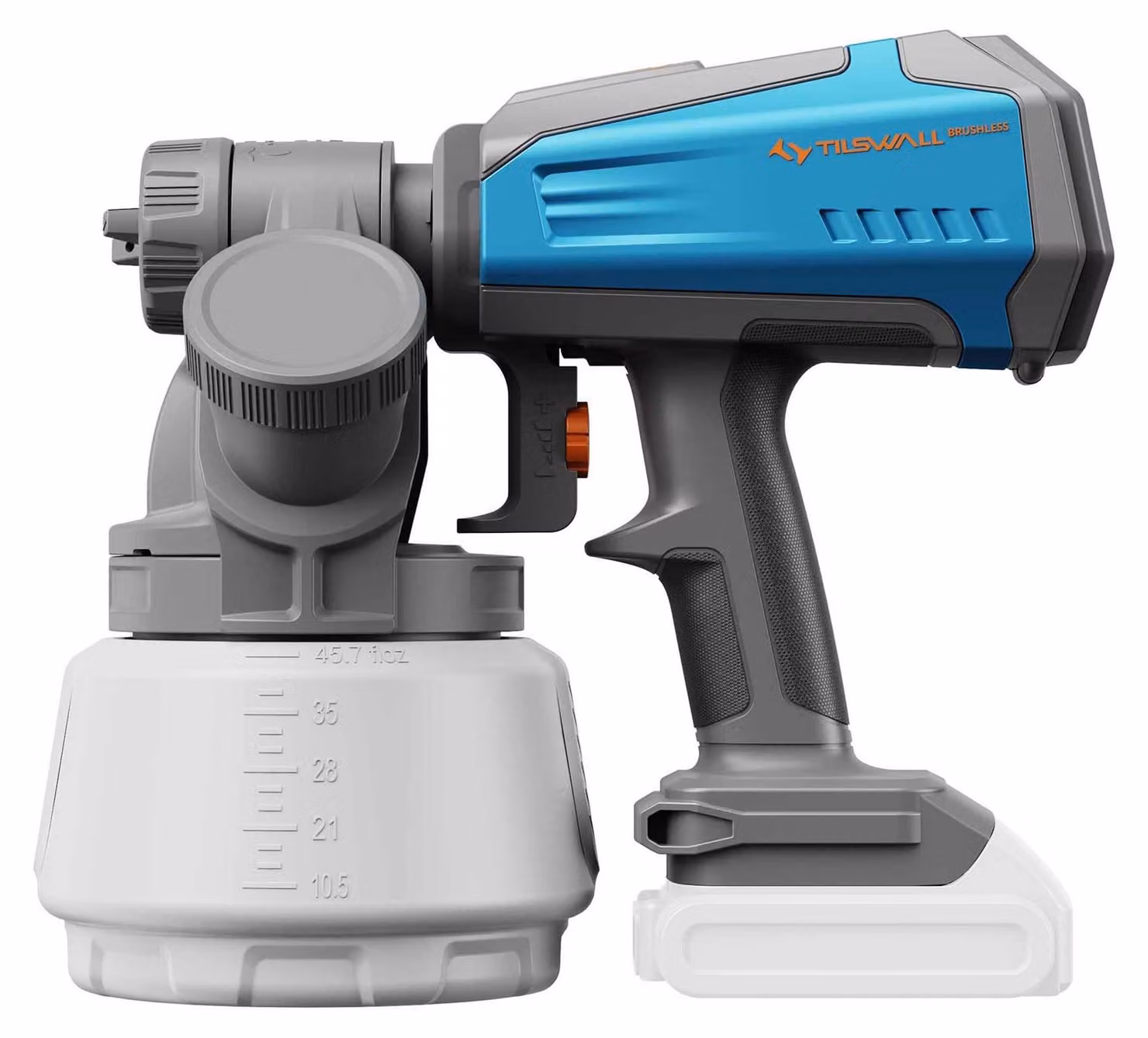 Pistola a spruzzo senza fili con motore brushless e serbatoio da 1300 ml