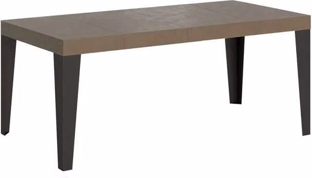 Tavolo allungabile Itamoby Flame Premium rettangolare tortora con gambe antracite L: 90-246 cm, P: 90 cm