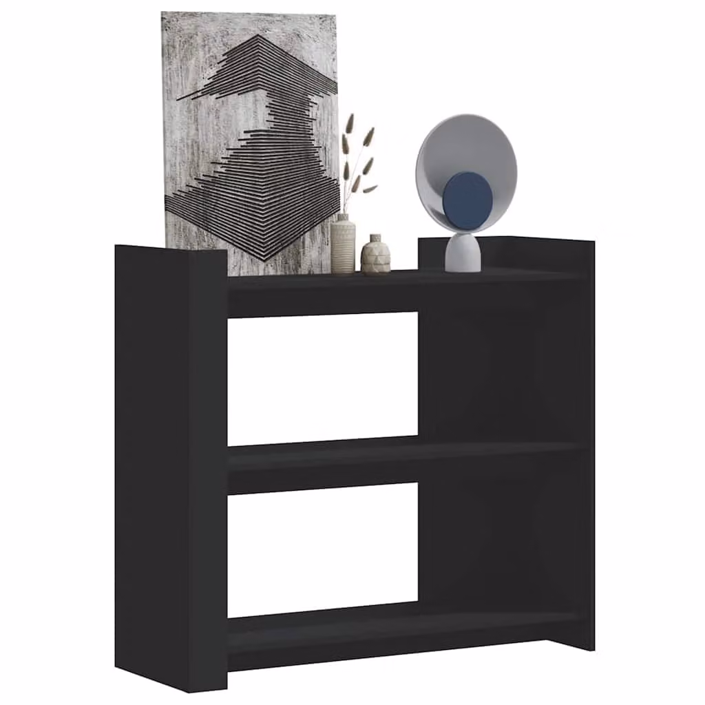 vidaXL Tavolino Consolle Nero in Legno e MDF L: 100 cm, P: 35 cm, H: 90 cm