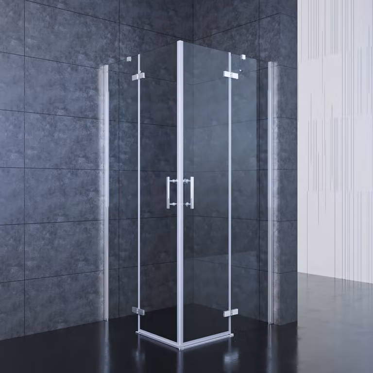 Cabina doccia porta a soffietto 100x80x195cm angolo ingresso bagno angolo doccia porta a battente porta a soffietto nano vetro porta a soffietto a battente