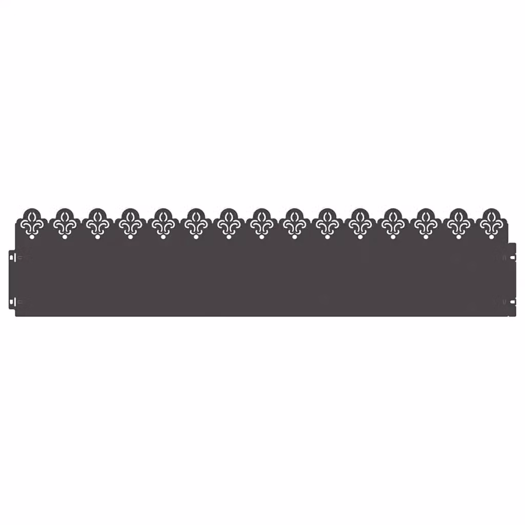 Bordure per prato vidaXL in acciaio nero, 30 pezzi, L: 103 cm, P: 0,05 cm, H: 22 cm – 2