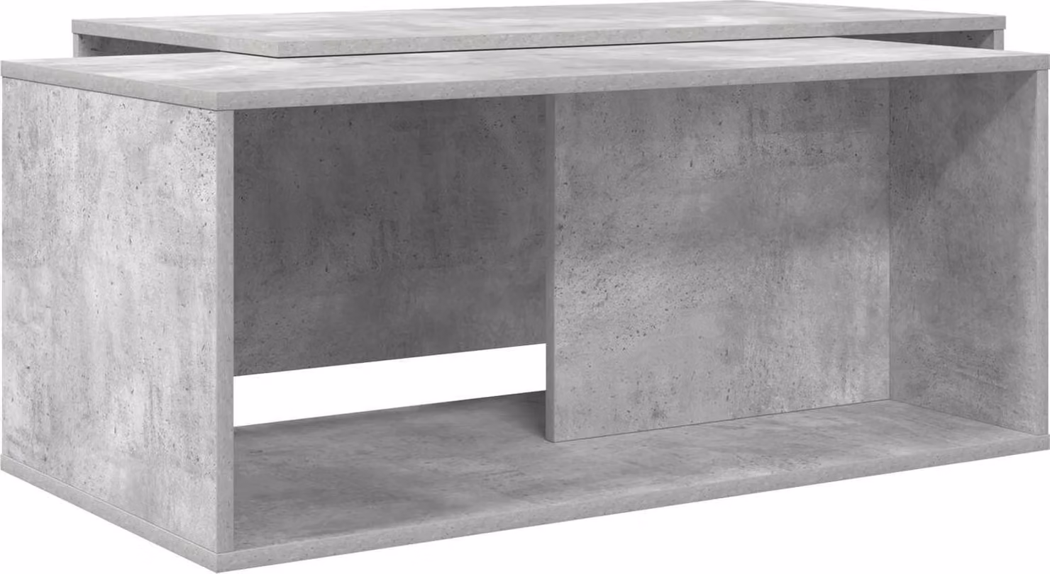 Set di Tavolini da Caffè 2 pcs Grigio cemento Legno multistrato