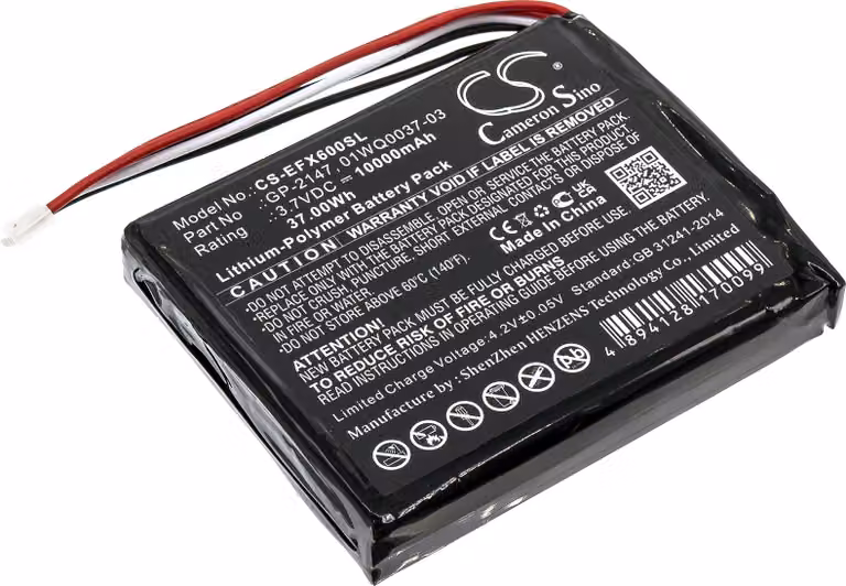 TECHTEK Batteria compatibile con [EXFO] MAX-600, MAX-605, MAX-610, MAX-625, MAX-630, MAX-630G, MAX-635, MAX-635G sostituisce 01WQ0037-03, per GP-2147
