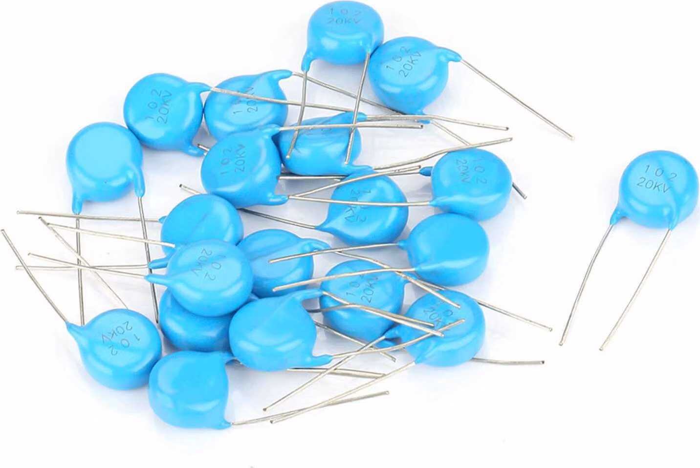 20pcs 20KV 1nF 0.001uF 1000pF 102 Kit condensatore ceramico ad alta tensione