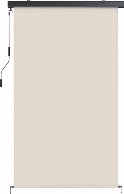 Tenda a rullo avvolgibile Outsunny senza fili in poliestere e alluminio, Bianco Crema, L: 250 cm, H: 160 cm