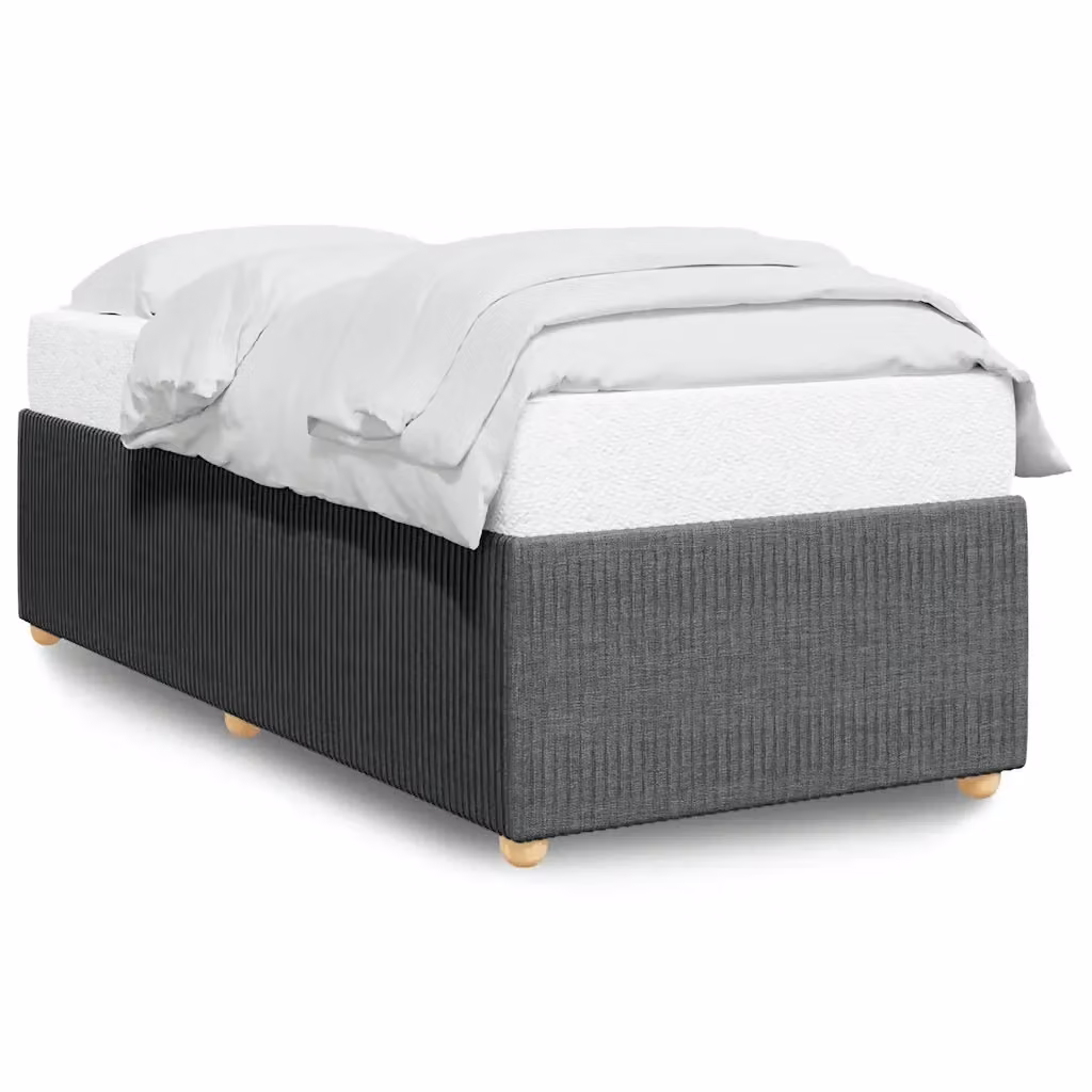 Struttura Letto Design Mania in Tessuto Grigio con Doghe in Legno L/P/H: 80 x 200 cm – 2