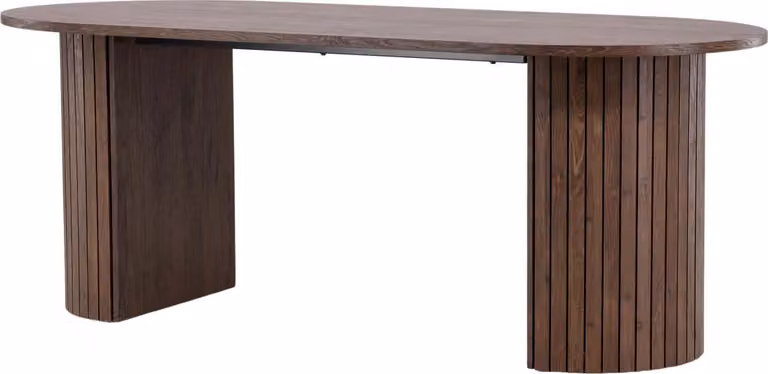 FURNLUX Tavolo da pranzo Haron Noce 90cm / Hauptfarbe: Braun / Dimensioni: 90 x 200 x 75 cm