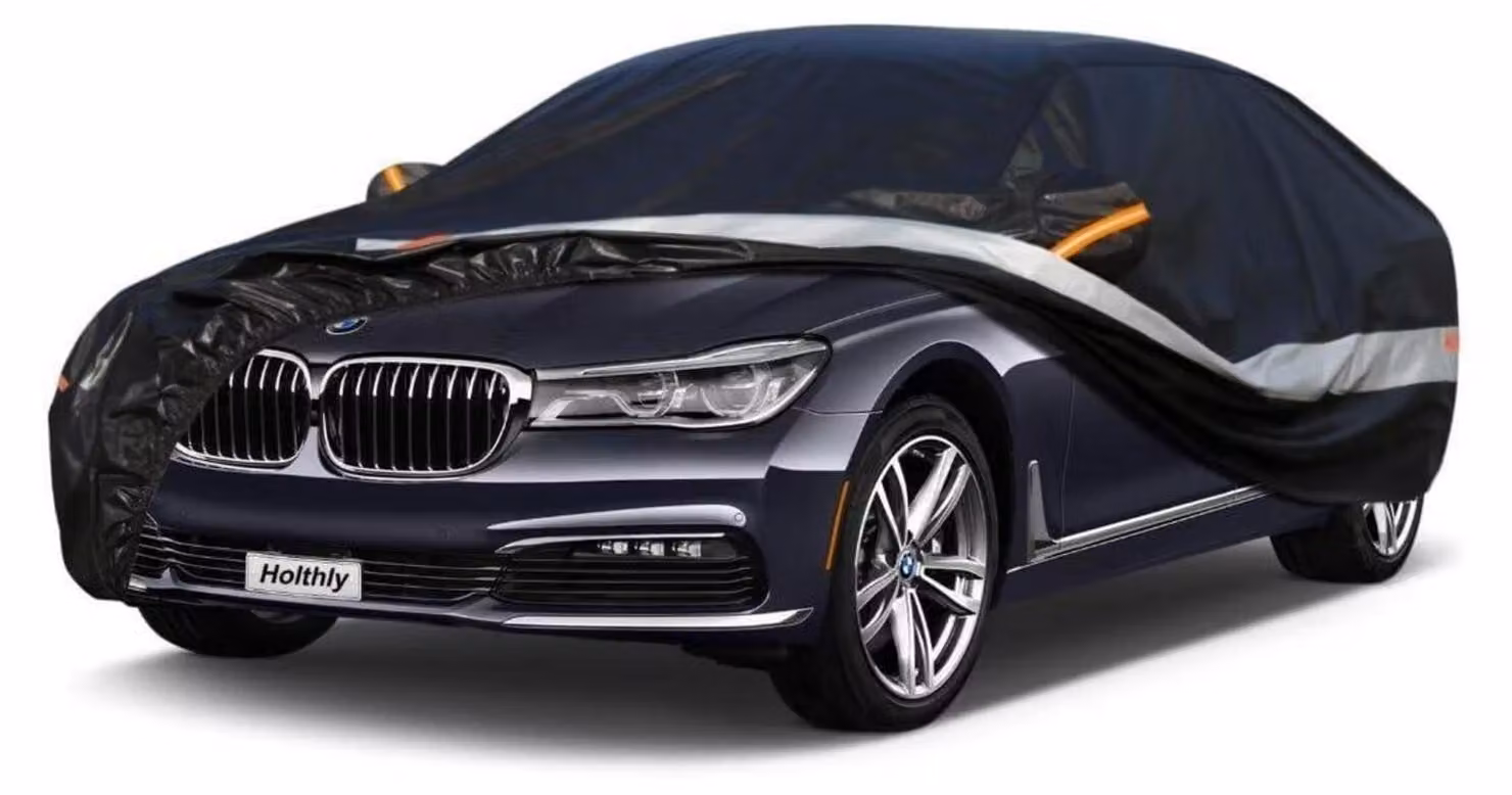 Copertura protettiva per auto, compatibile con BMW Serie 4 (2013-2024), 10 strati, impermeabile, protezione UV, colore nero