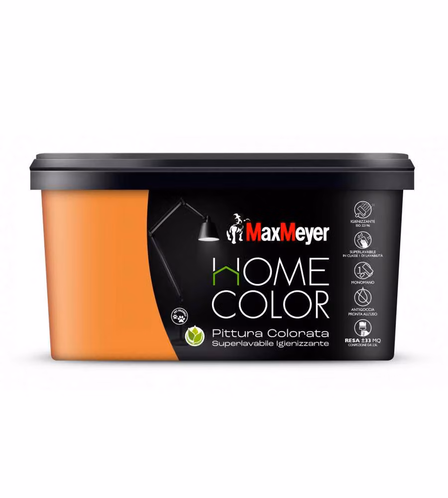 MaxMeyer Idropittura Superlavabile Scorza Arancio 2,5L Finitura Opaca