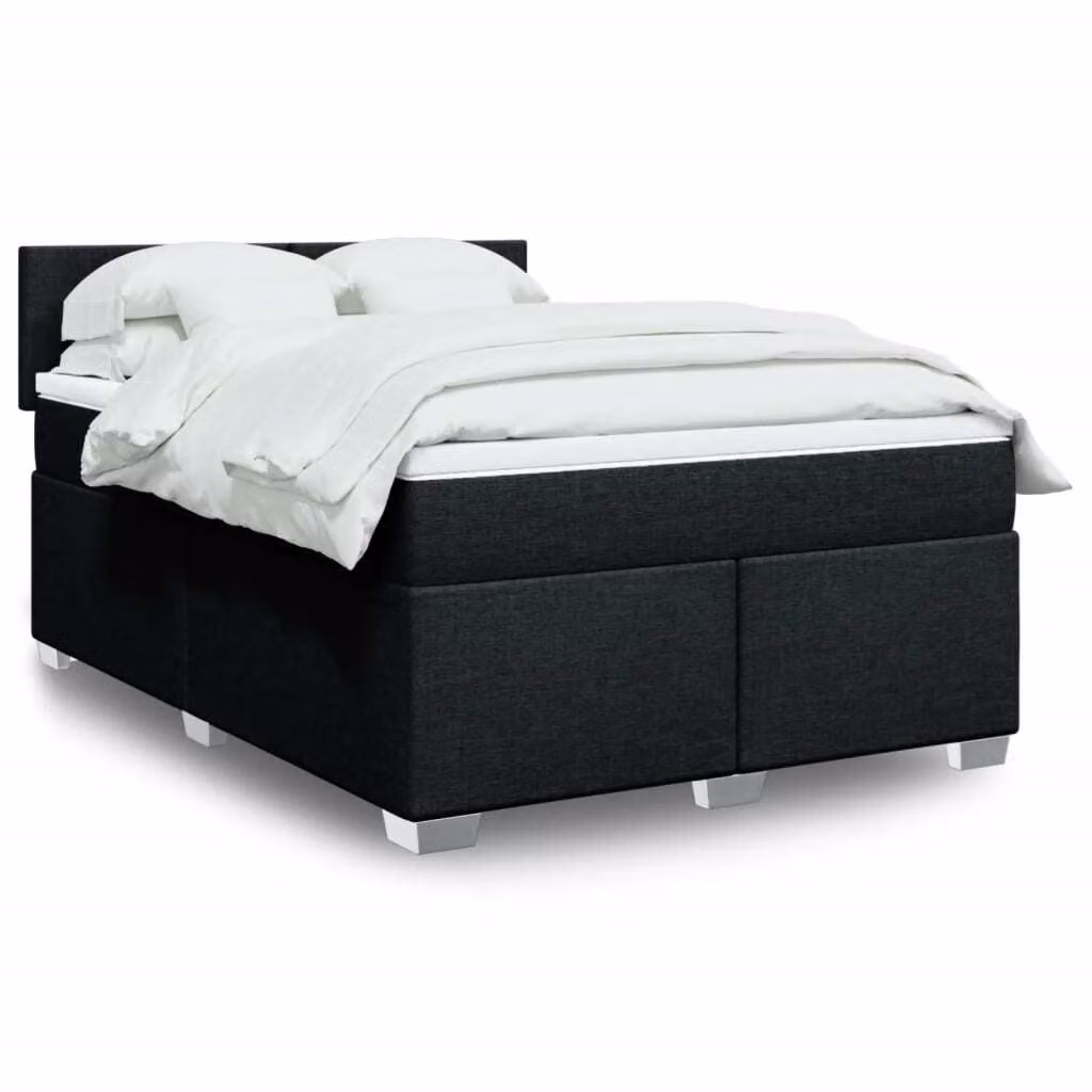 Maison Exclusive - Letto boxspring con materasso nero 140x190 cm Tessuto