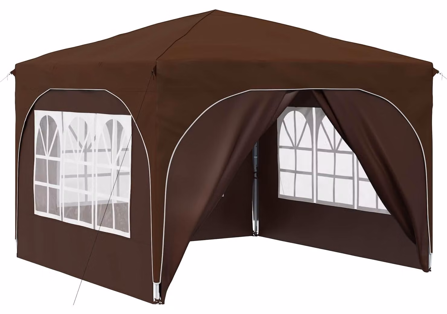 Tenda per feste a pop-up 290 x 290 x 245 cm Marrone