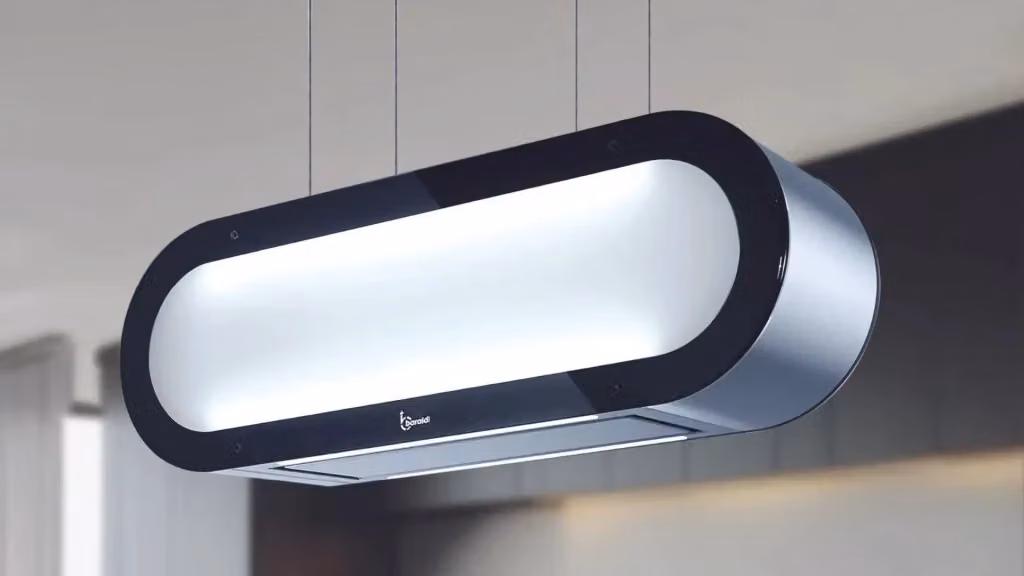 Cappa Baraldi Alexa in acciaio inox e vetro color argento, con aspirazione da 800 m3/h, controllo tramite app, funzione ricircolo con carboni attivi e timer, L: 90 cm, P: 30 cm – 2