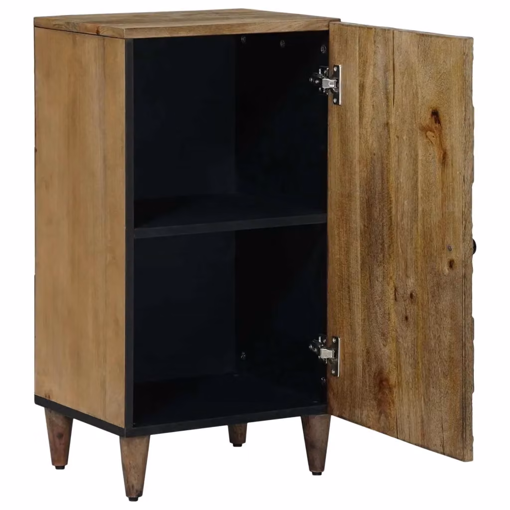 Credenza moderna vidaXL in legno di mango marrone e nero L/P/H: 40 x 33 x 75 cm – 2