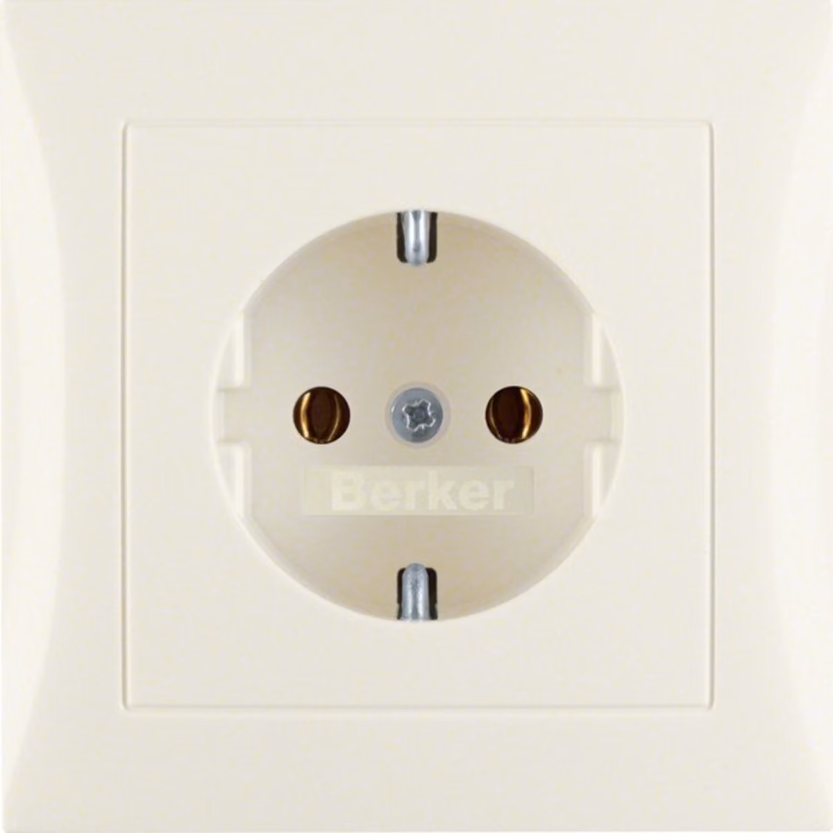Berker 47428982 Presa SCHUKO con piastra di copertura bianca, lucida Berker S.1