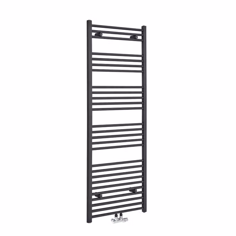 Scaldasalviette Antracite con Attacco Centrale - Termoarredo Bagno - 1600 x 500mm - 680W - Neva