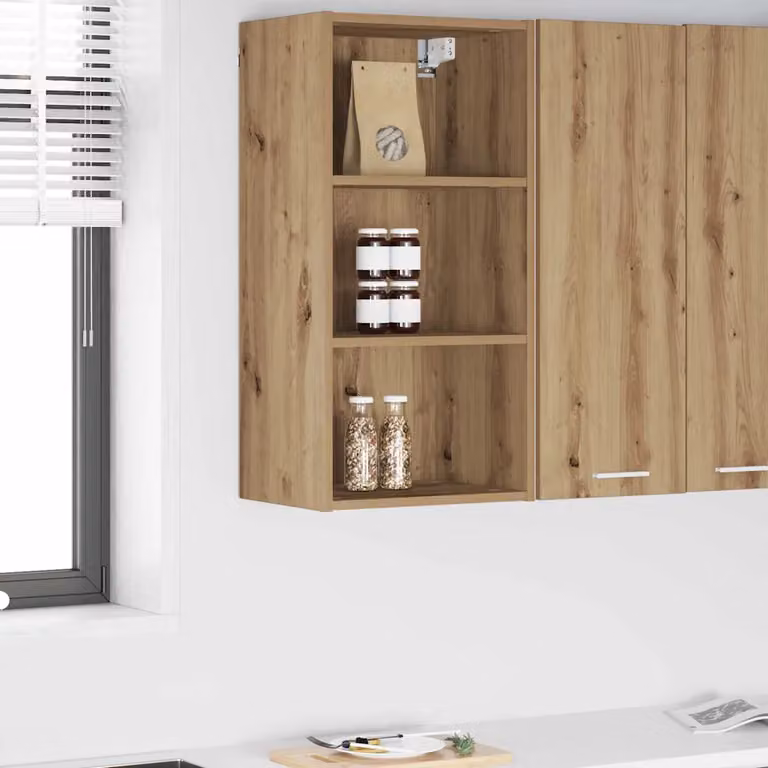 Armadio pensile da cucina moderno vidaXL in legno marrone con ante a battente, L: 40 cm, P: 29,5 cm, H: 80 cm