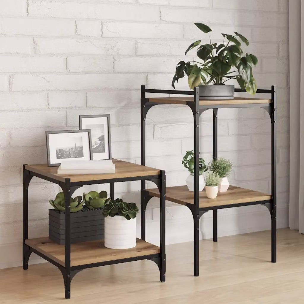 Set di 4 scaffali a parete vidaXL in legno ingegnerizzato marrone, design minimalista, L 40 cm x P 40 cm x Spessore 1,5 cm