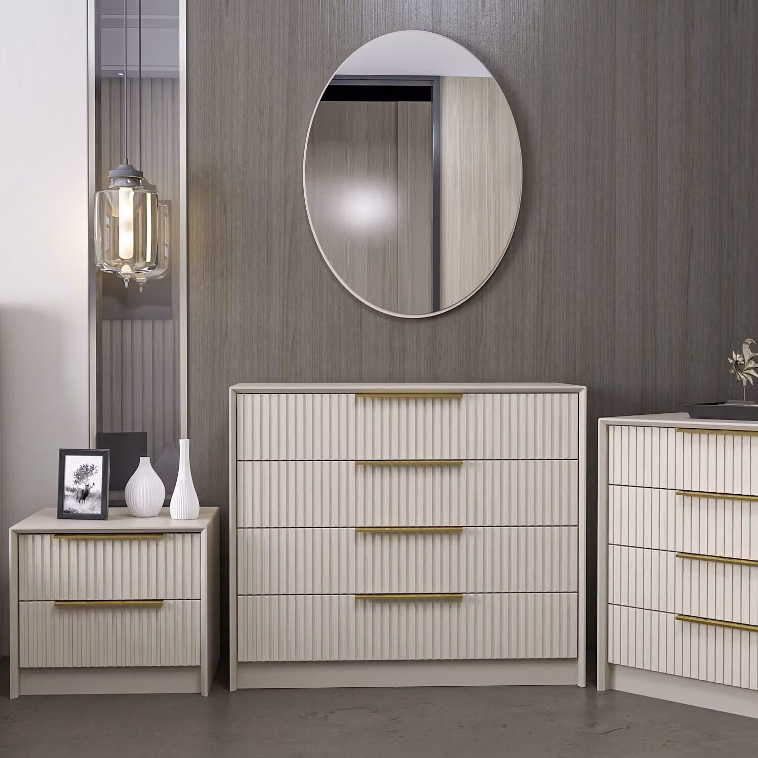Skye Decor, Kale Luxe - 7940, Comò, Pietra, 100 x 85 x 45 cm